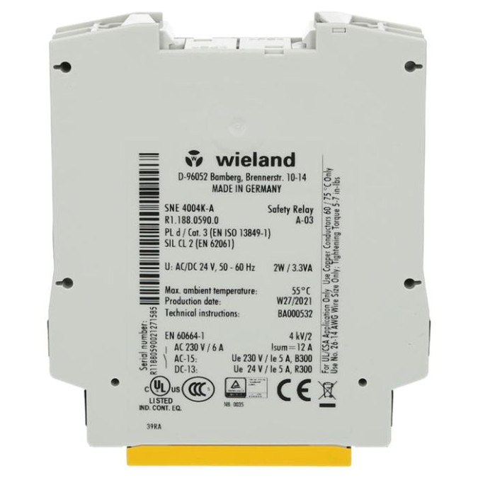 Реле безпеки Wieland SNE4004K-A AC/DC 24V (A)