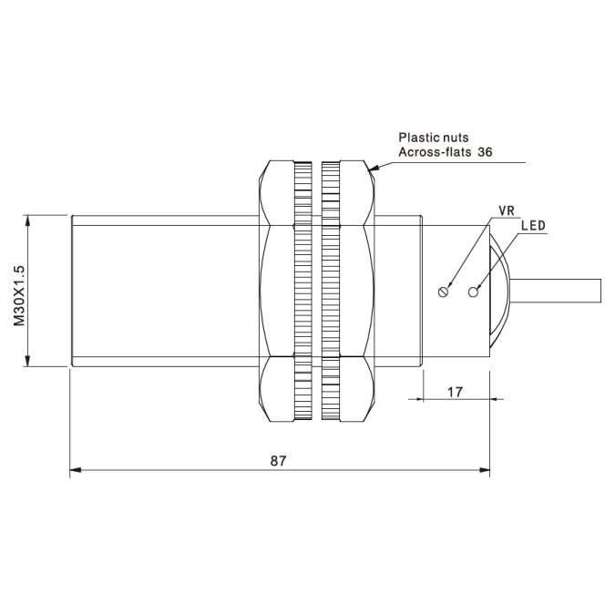 Ємнісний датчик Akusense CKF30-20PC