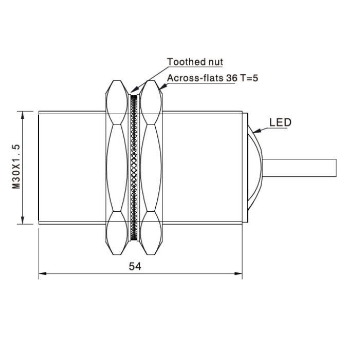 Індуктивний датчик Akusense TAF30-10PV