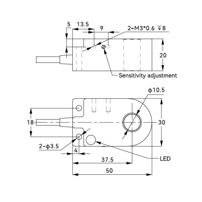Індуктивний датчик Akusense TH10-20PO