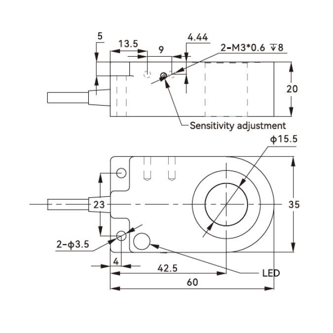 Індуктивний датчик Akusense TH15-20PC