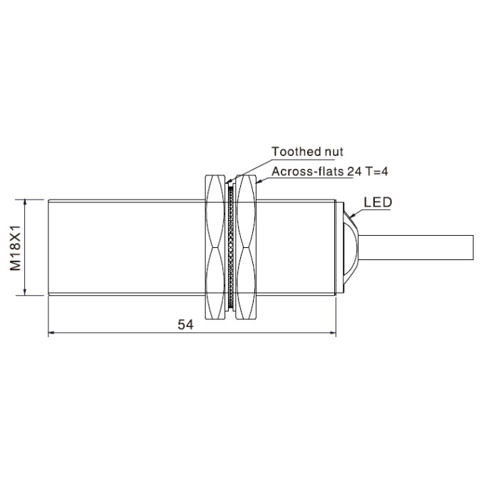Індуктивний датчик Akusense TMF18-08PC