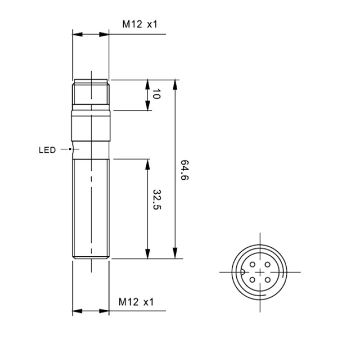 Індуктивний датчик Akusense TPF12-04NR-E2