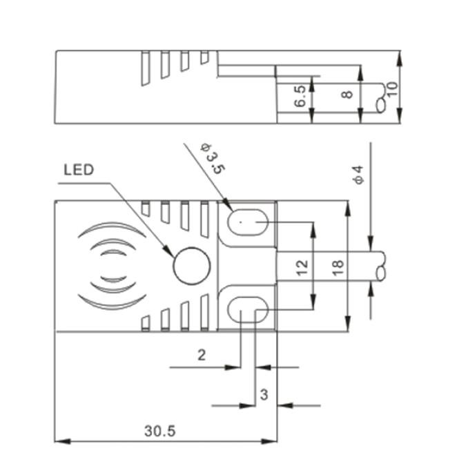 Індуктивний датчик Akusense TQN18C-08PC