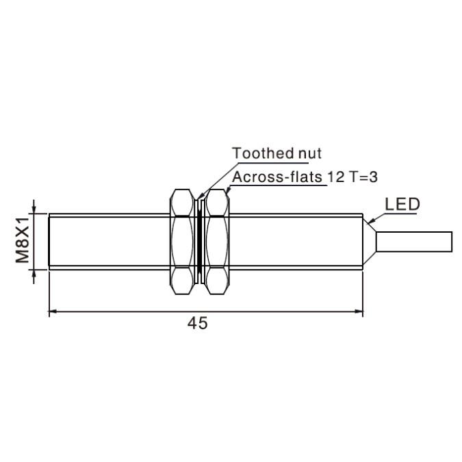 Індуктивний датчик Akusense TYF08-03PC