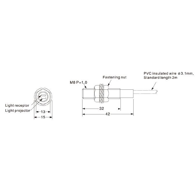 Оптичний датчик Akusense PM08-D03PO