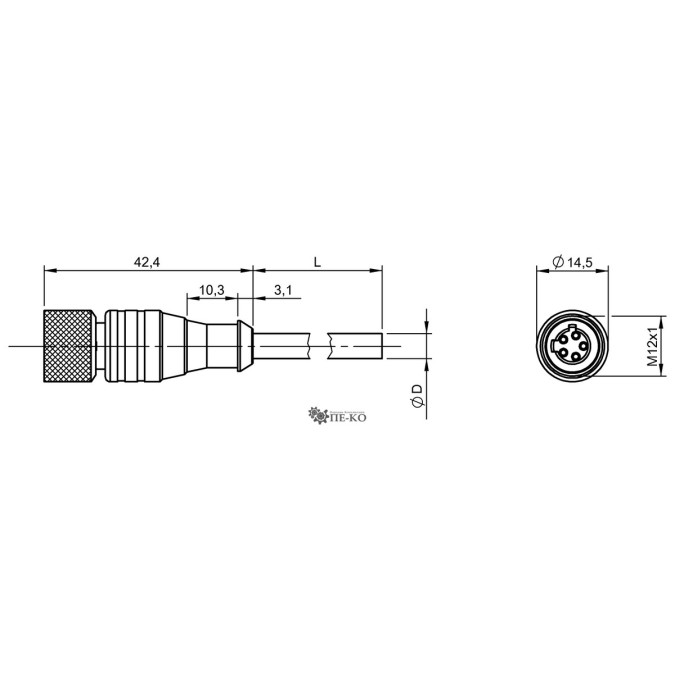 Кабель для датчиків Balluff BCC0094 (BKS-S 80-G-PU-05)