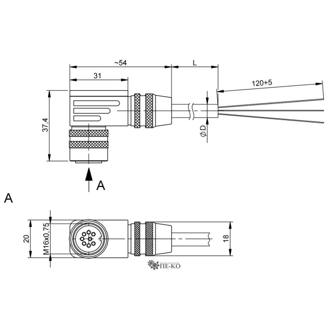 Кабель для датчиків Balluff BCC00UR (BKS-S 33M-02)