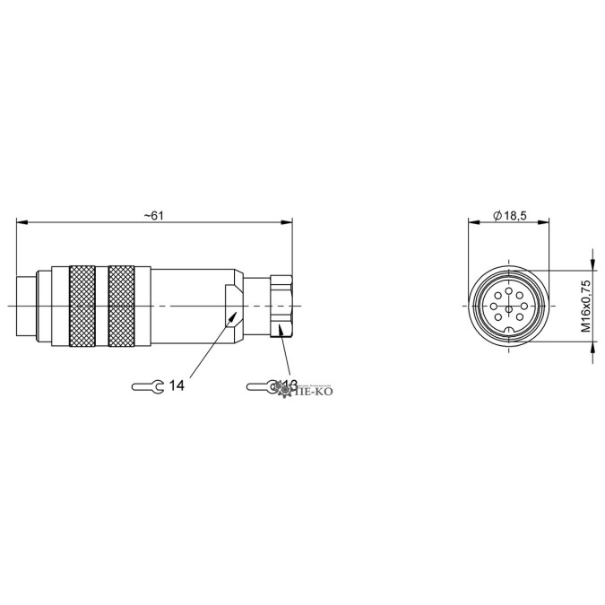 Роз'єм для датчиків Balluff BCC00WC (BKS-S 78M-00)