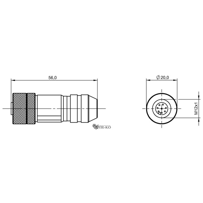 Роз'єм для датчиків Balluff BCC00YA (BKS-S115-00)