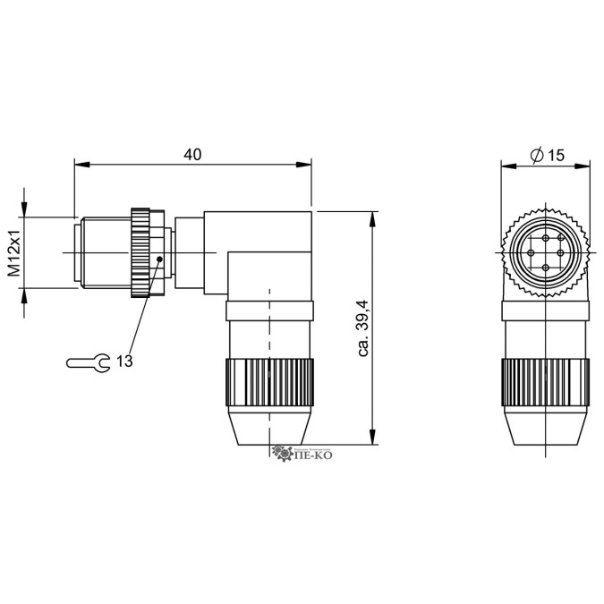 Роз'єм для датчиків Balluff BCC02H7 (BKS-S 77-RT04)