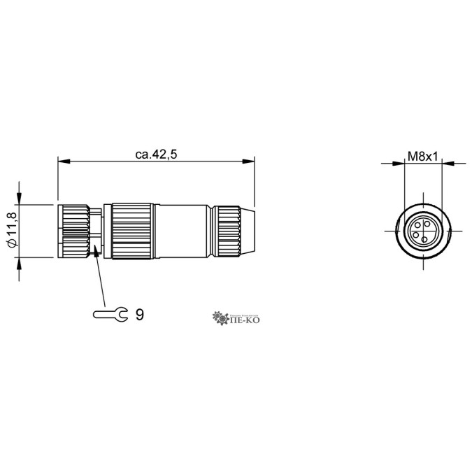 Роз'єм для датчиків Balluff BCC02HF (BKS-S216-RT14)