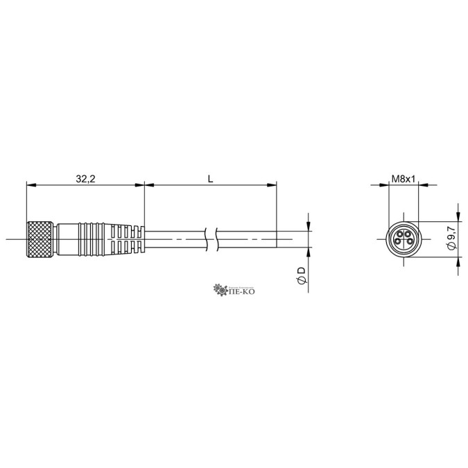 Кабель для датчиків Balluff BCC02PR (BCC M314-0000-10-014-VS8434-050)