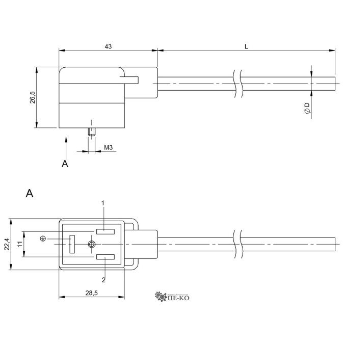 Кабель для датчиків Balluff BCC03Z5 (BCC VB63-0000-10-056-PX0350-020)