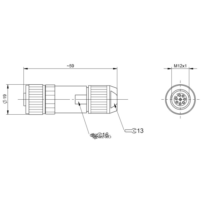 Роз'єм для датчиків Balluff BCC04MC (BCC M478-0000-1A-000-43X834-000)