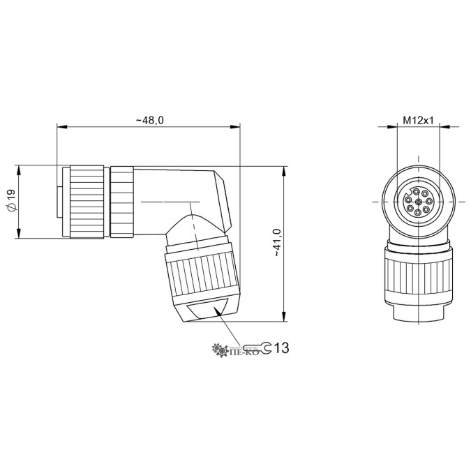 Роз'єм для датчиків Balluff BCC04ME (BCC M488-0000-1A-000-43X834-000)