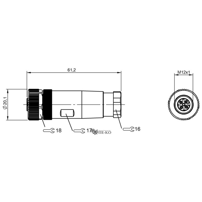Роз'єм для датчиків Balluff BCC06W9 (BCC M435-0000-1A-000-51X575-000)