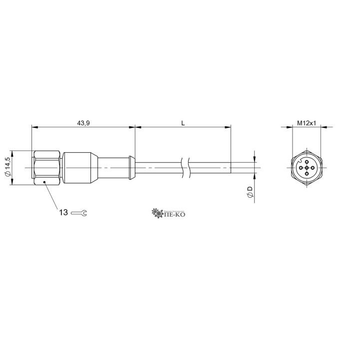 Кабель для датчиків Balluff BCC06WH (BCC S415-0000-1A-003-PX8434-100-C002)