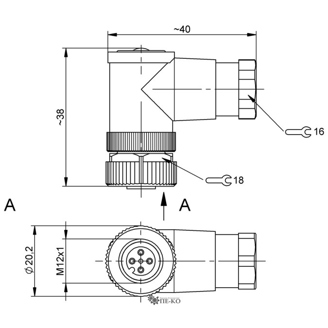 Роз'єм для датчиків Balluff BCC06Y8 (BCC M445-0000-1A-000-51X475-000)