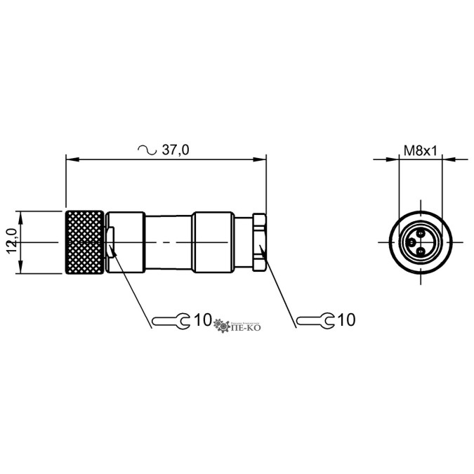 Роз'єм для датчиків Balluff BCC06YW (BCC M333-0000-10-000-34X325-000)