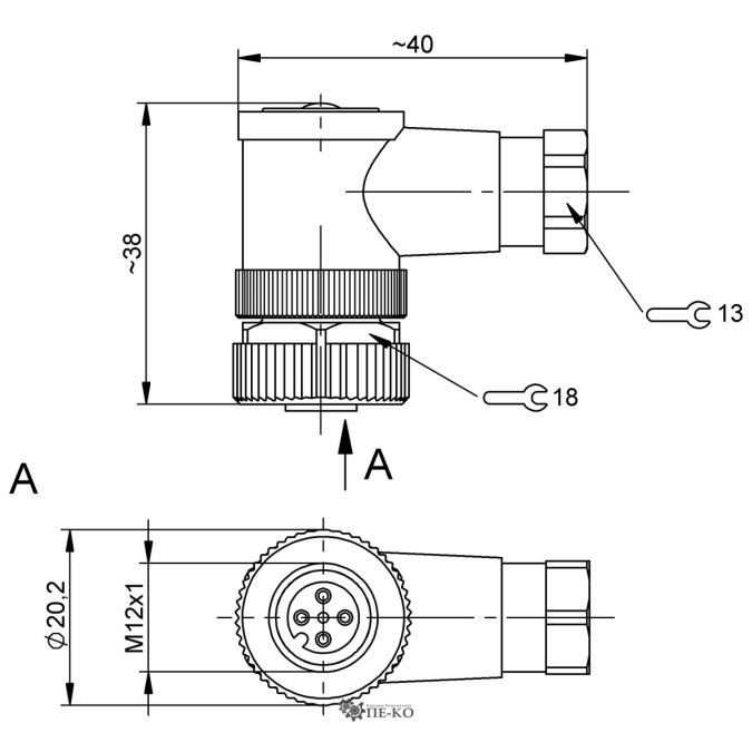 Роз'єм для датчиків Balluff BCC06ZA (BCC M445-0000-1A-000-41X475-000)