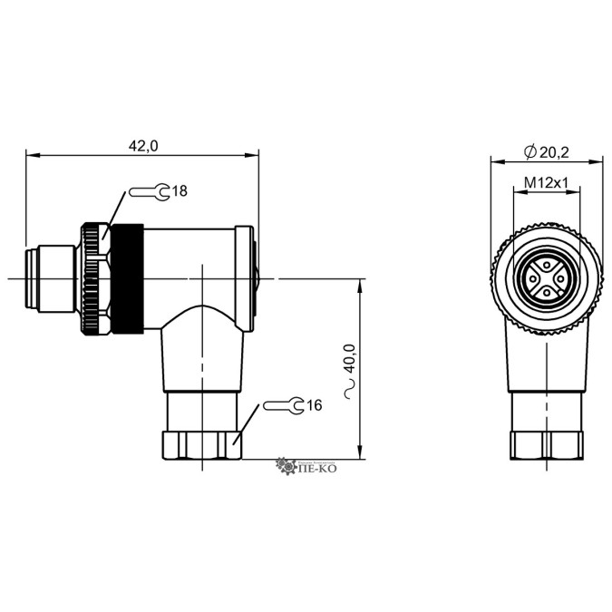 Роз'єм для датчиків Balluff BCC06ZE (BCC M444-0000-2A-000-51X475-000)
