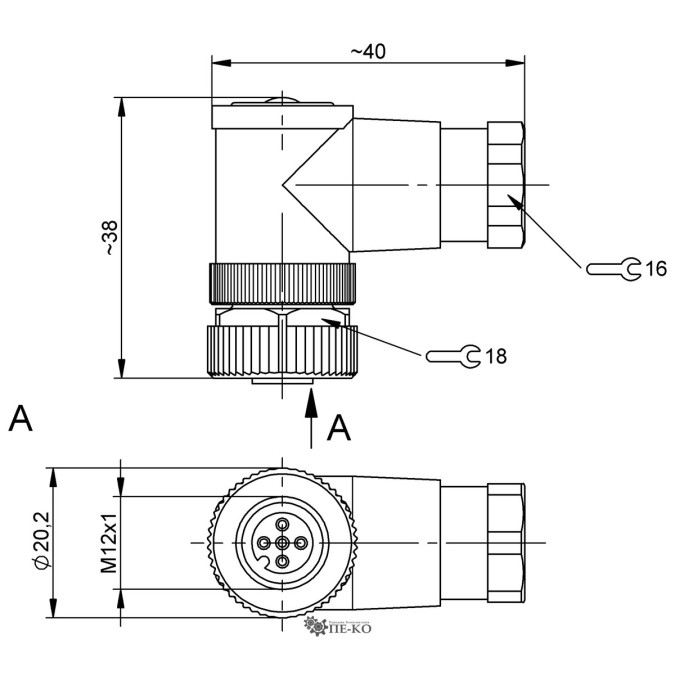 Роз'єм для датчиків Balluff BCC06ZJ (BCC M445-0000-1A-000-51X575-000)