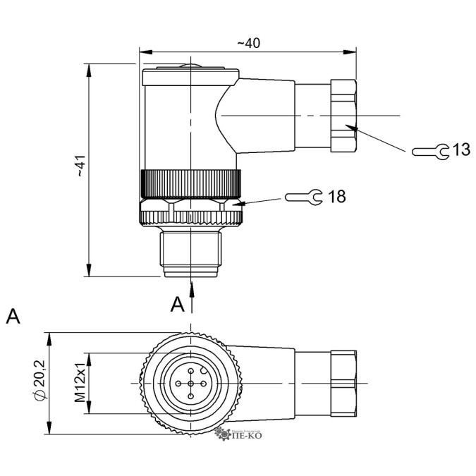 Роз'єм для датчиків Balluff BCC06ZK (BCC M445-0000-2A-000-41X575-000)