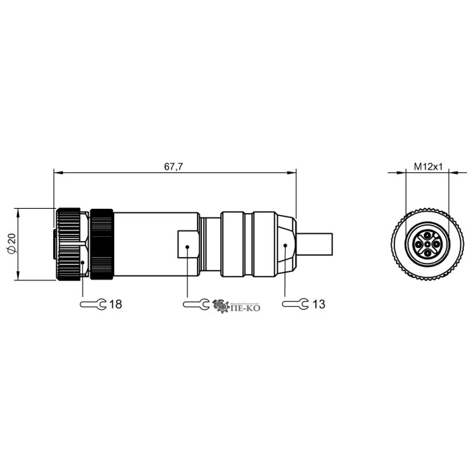 Роз'єм для датчиків Balluff BCC06ZN (BCC M475-0000-1A-000-01X575-000)