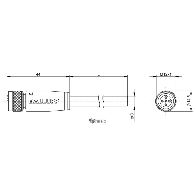 Кабель для датчиків Balluff BCC070Z (BCC M415-0000-1B-031-PS72N1-050)