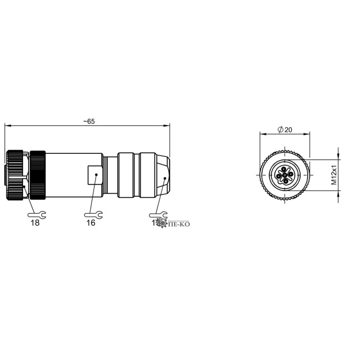 Роз'єм для датчиків Balluff BCC0715 (BCC M475-0000-1B-000-01X575-000)