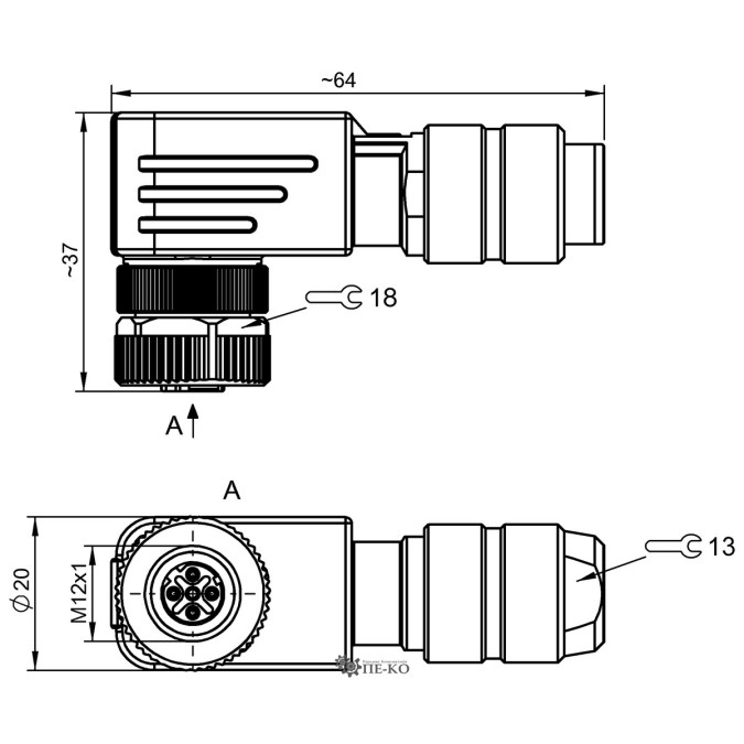 Роз'єм для датчиків Balluff BCC0717 (BCC M485-0000-1B-000-01X575-000)