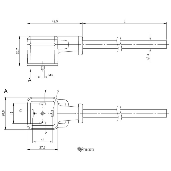 Кабель для датчиків Balluff BCC071H (BCC PA24-0000-10-070-PX0550-050)