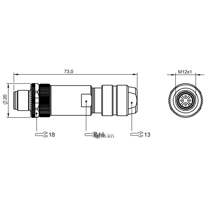 Роз'єм для датчиків Balluff BCC0869 (BCC M474-0000-2A-000-01X475-000)