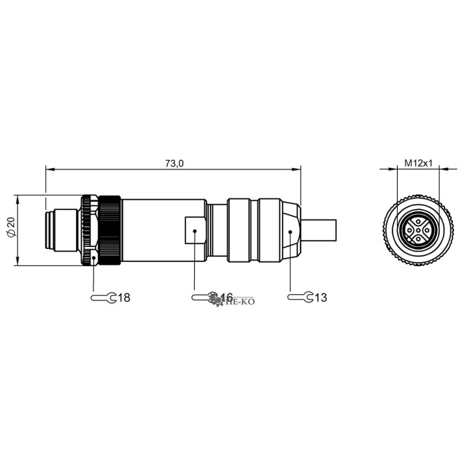 Роз'єм для датчиків Balluff BCC086A (BCC M475-0000-2A-000-01X575-000)
