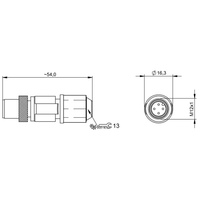 Роз'єм для датчиків Balluff BCC08C0 (BCC M434-0000-2A-000-43X434-000)