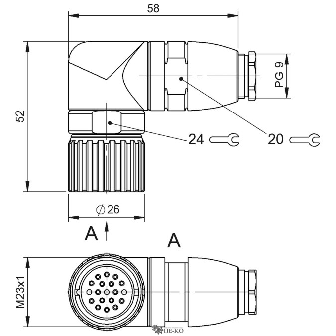 Роз'єм для датчиків Balluff BCC08HK (BCC M68L-0000-10-000-54XLA0-000)