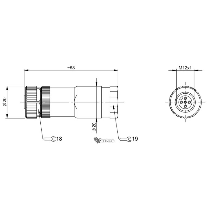 Роз'єм для датчиків Balluff BCC09JP (BCC M435-0000-1A-000-A1X575-000)