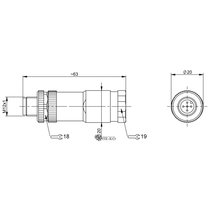 Роз'єм для датчиків Balluff BCC09JW (BCC M435-0000-2A-000-A1X575-000)