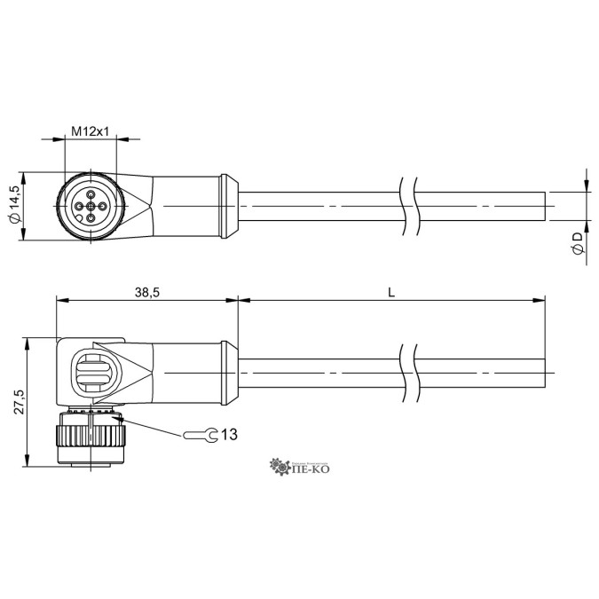 Кабель для датчиків Balluff BCC0AU7 (BCC M425-0000-1A-001-PS0334-100)