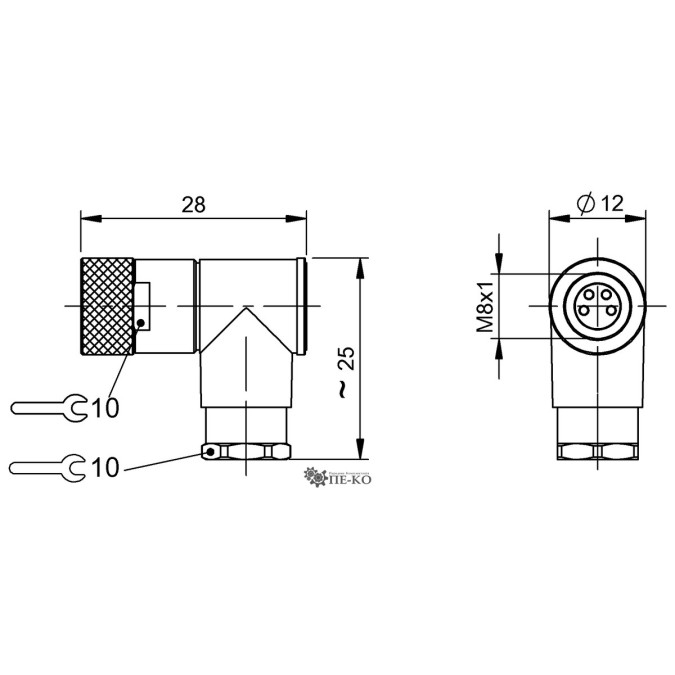 Роз'єм для датчиків Balluff BCC0F9U (BCC M344-0000-10-000-34X425-000)
