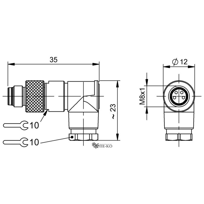 Роз'єм для датчиків Balluff BCC0F9W (BCC M344-0000-20-000-34X425-000)