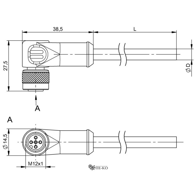 Кабель для датчиків Balluff BCC0FZH (BCC M425-0000-1B-031-PS72N1-050-C009)