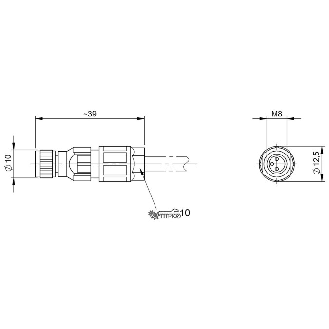 Роз'єм для датчиків Balluff BCC0HLN (BCC M333-0000-10-000-13X325-000)