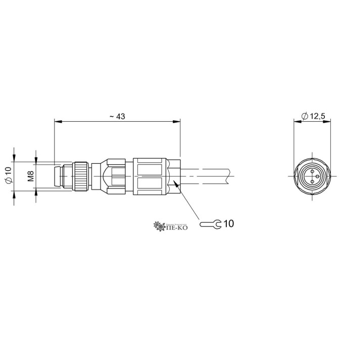 Роз'єм для датчиків Balluff BCC0HLP (BCC M333-0000-20-000-13X325-000)