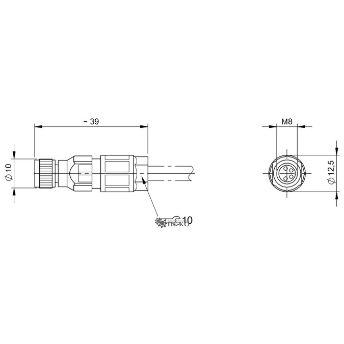 Роз'єм для датчиків Balluff BCC0HLY (BCC M334-0000-10-000-13X450-000)