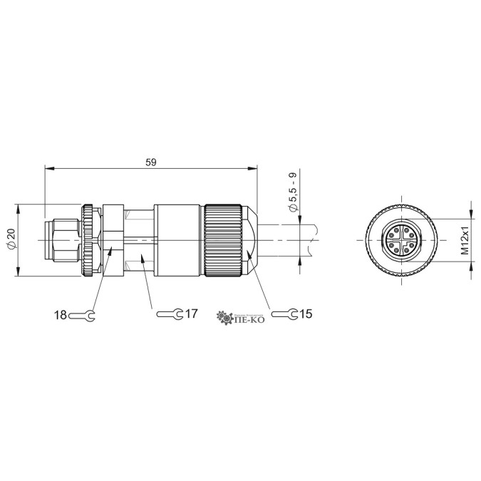 Роз'єм для датчиків Balluff BCC0HTL (BCC M478-0000-2X-000-E3X8T2-000)
