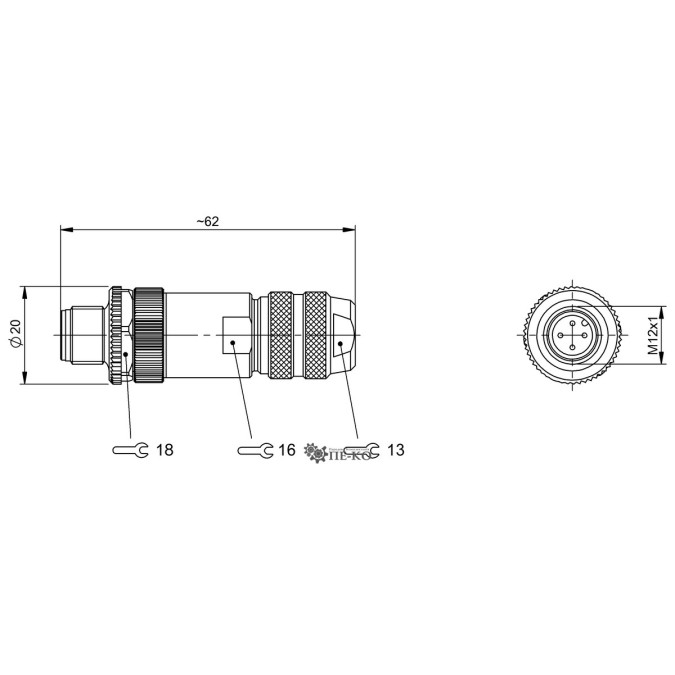 Роз'єм для датчиків Balluff BCC0J0C (BCC M474-0000-2A-000-41X475-000)