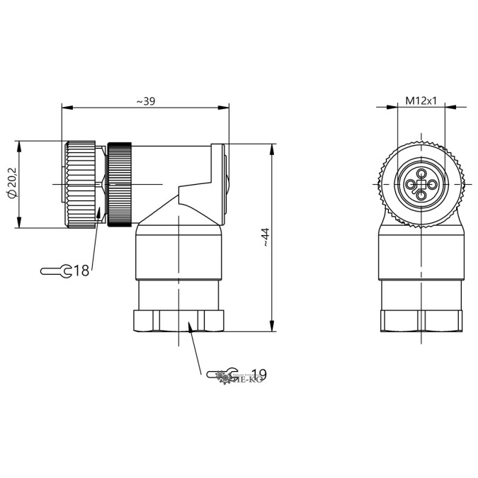 Роз'єм для датчиків Balluff BCC0K82 (BCC M444-0000-1T-000-61X4A5-000)