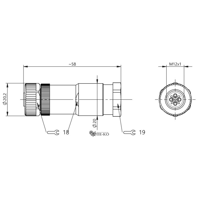 Роз'єм для датчиків Balluff BCC0K85 (BCC M434-0000-1S-000-61X4A5-000)